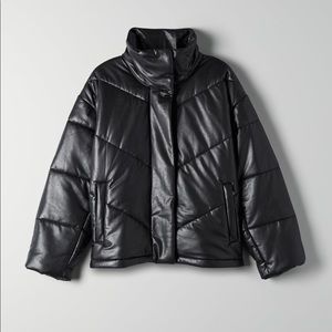 The cloud puff faux leather size large